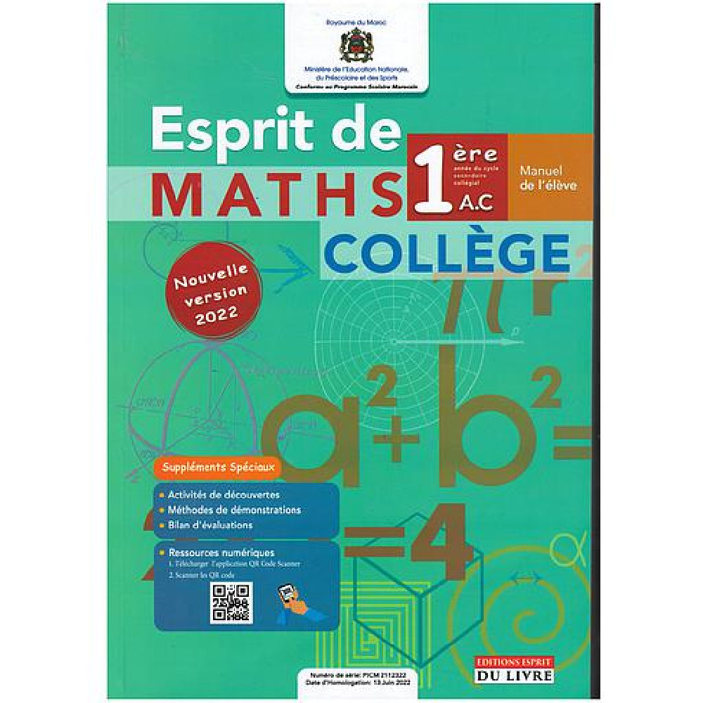 Esprit De Maths 1ere Annee College Dar Soulami Al Hadita 6485