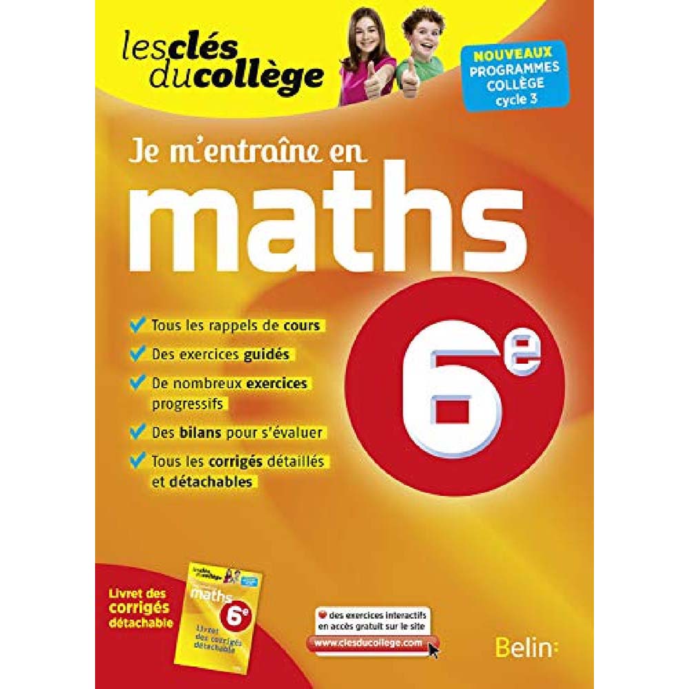 Les Cle Du College Je Mentraine En Maths 6° Dar Soulami Al Hadita 8760