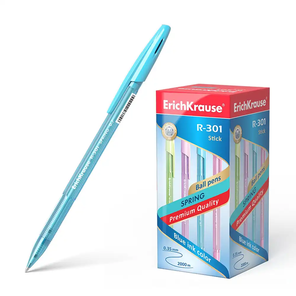 dar-soulami-al-hadita-4041485310594-STYLO-BILLE-P.M-R-301-SPRING-BLEU-ERICHKRAUSE