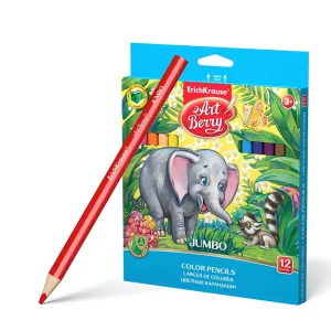 dar-soulami-al-hadita-4041485324744-12-CRAYONS-COULEUR-18CM-JUMBO-ART-BERRY-ERICHKRAUSE