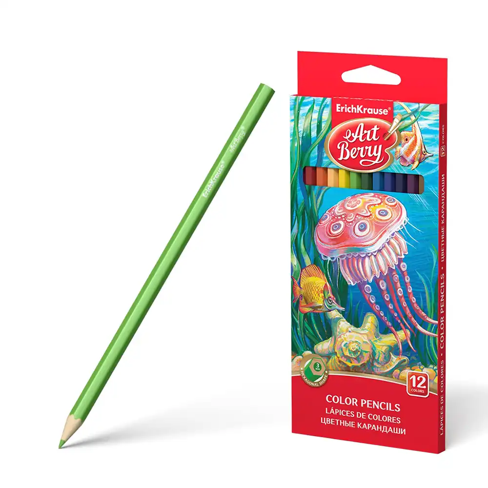 dar-soulami-al-hadita-4041485328780-12-CRAYONS-COULEUR-18CM-HEXAGONAL-ART-BERRY-ERICHKRAU