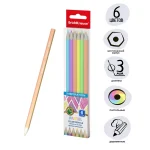dar-soulami-al-hadita-4041485560760-6-CRAYONS-COULEUR-18CM-INSPIRATION-PASTEL-ERICHKRA
