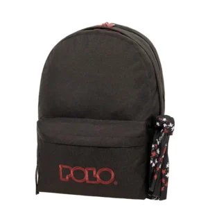 SAC A DOS POLO DOUBLE+SCARF NOIR/ROUGE - POLO
