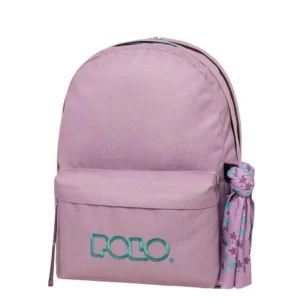 SAC A DOS POLO DOUBLE+SCARF MAUVE/B.CIEL - POLO