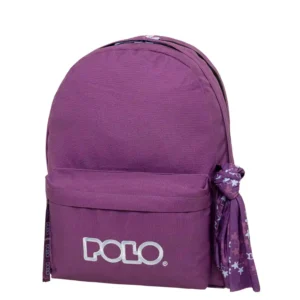 SAC A DOS POLO DOUBLE+SCARF MAUVE FONCE /B.CIEL - POLO