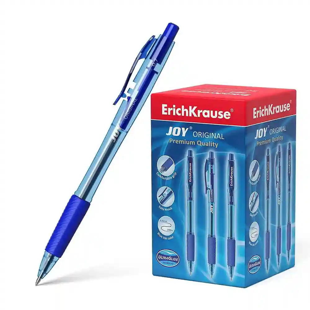 4041485433460 dar-soulami-al-hadita-4041485433460-STYLO-BILLE-A-CLIC-JOY-ORIGINAL-BLEU-ERICHKRAUSE