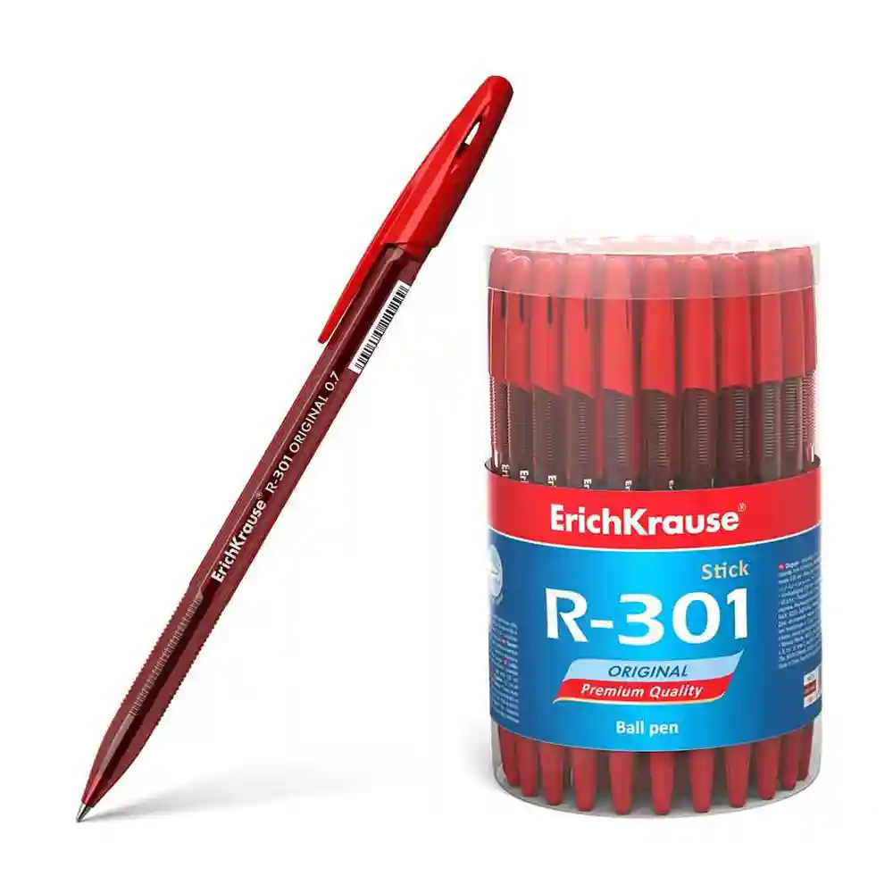dar-soulami-al-hadita-4041485467748-STYLO-BILLE-R-301-ROUGE-ORIGINAL-STICK-0.7MM-ERICHK