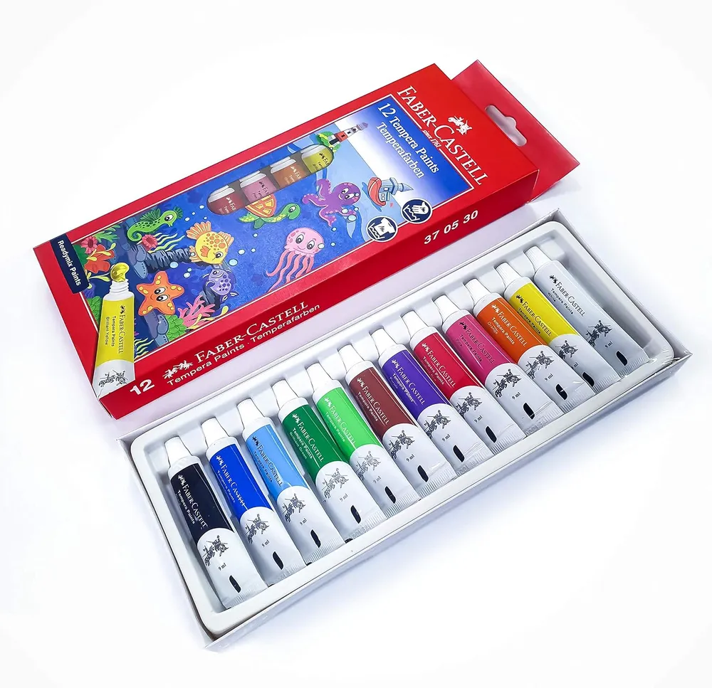 dar-soulami-al-hadita-370530-12-GOUACHES-COULEURS-12ML-COUL-FABER-CASTELL