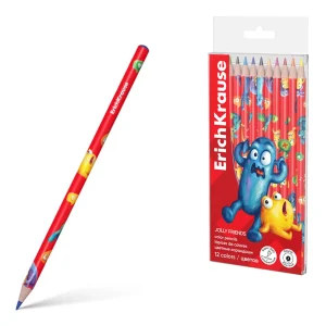 dar-soulami-al-hadita-4041485629313-12-CRAYONS-COULEUR-18CM-ROND-JOLLY-ERICHKRAUSE