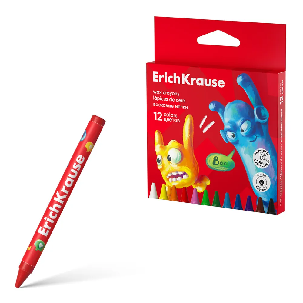 dar-soulami-al-hadita-4041485629474-12-CRAYONS-A-CIRE-JOLLY-11CM-ERICHKRAUSE