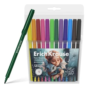 dar-soulami-al-hadita-4041485629870-12-FEUTRES-BRUSH-FIBRE-TIP-MAGIC-ERICHKRA