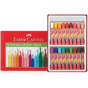 dar-soulami-al-hadita-8690826125364-18-CRAYONS-PASTEL-A-L'HUILE-HEXAGO-FABER-CASTELL